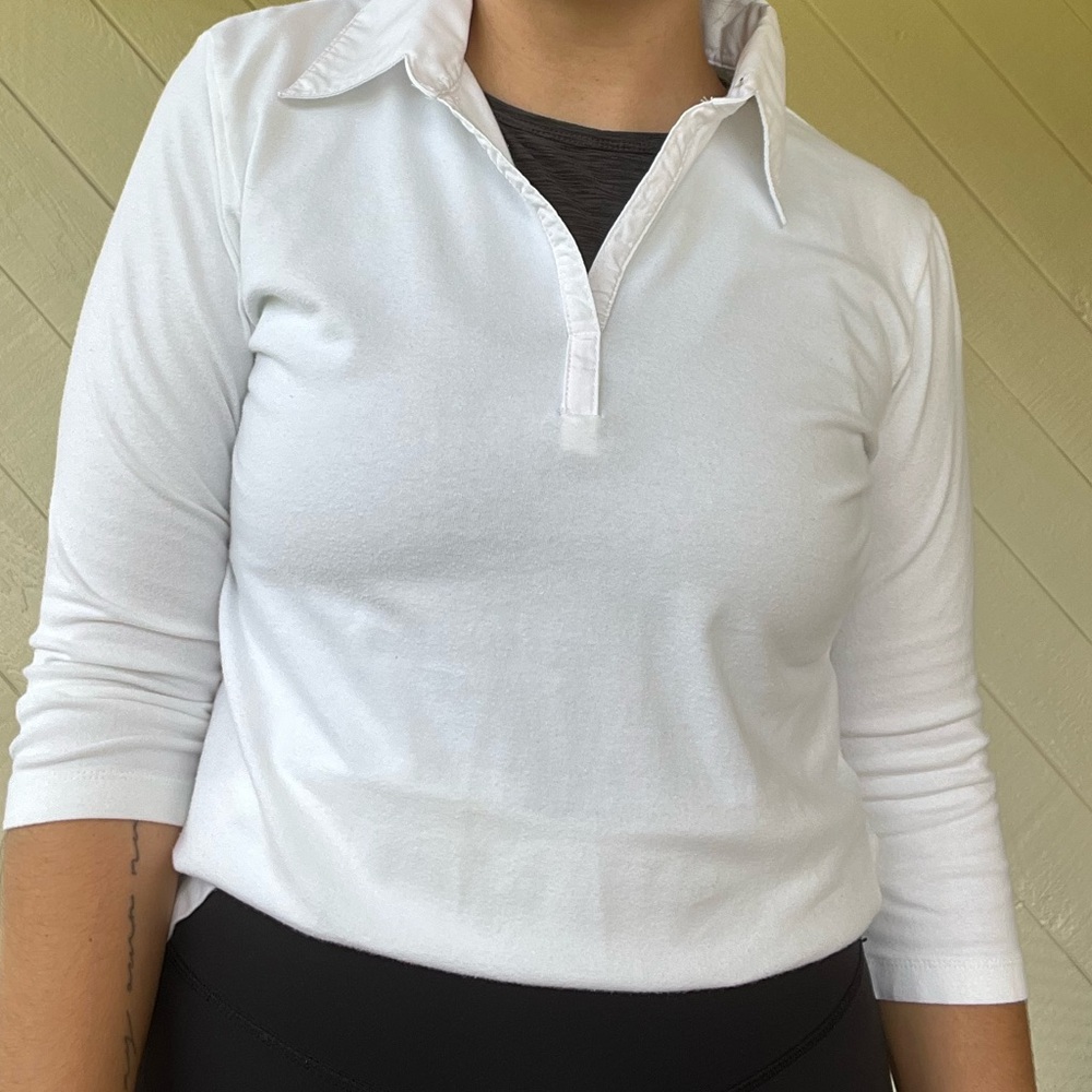 Vintage quarter sleeve white top